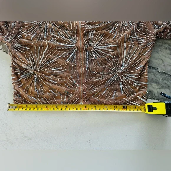 Retrofete Bessie Embellished Sheer Crop Top - Picture 8 of 8